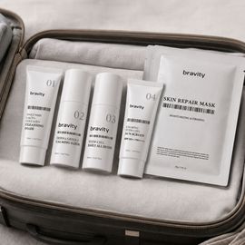 Bravity 5-Step Travel Ritual Skincare Kit TSA Friendly Aesthetic Care Routine Set _ Made in KOREA